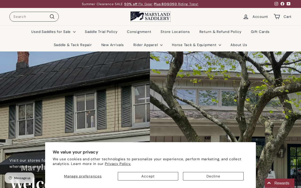 Maryland Saddlery Consignment Crofton website preview