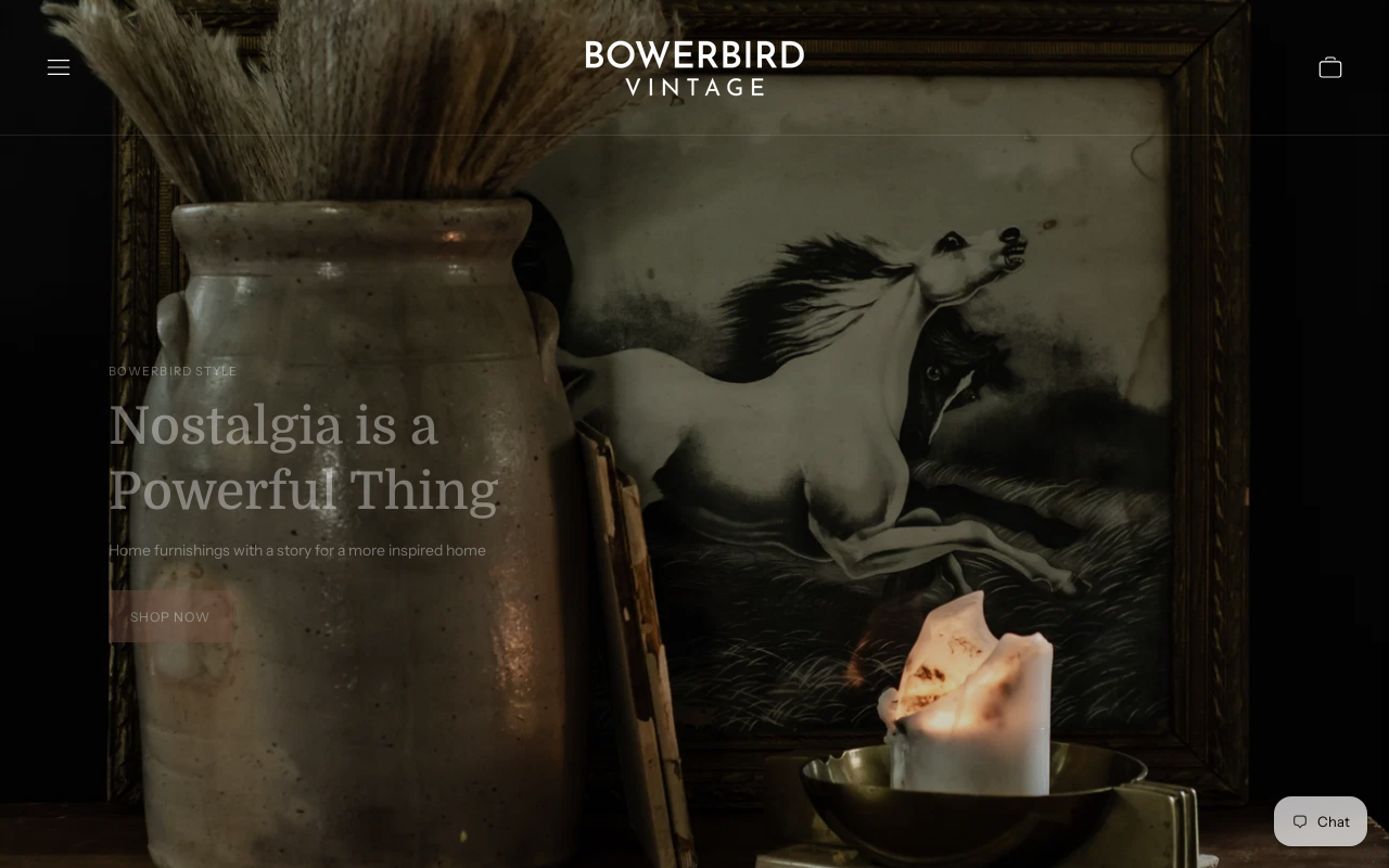 Bowerbird Vintage website preview