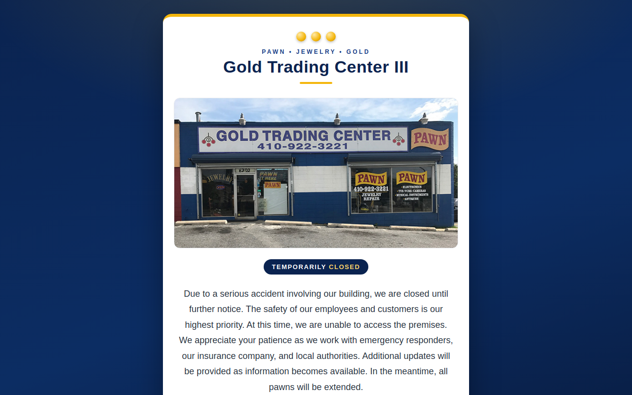 Gold Trading Center Iii website preview