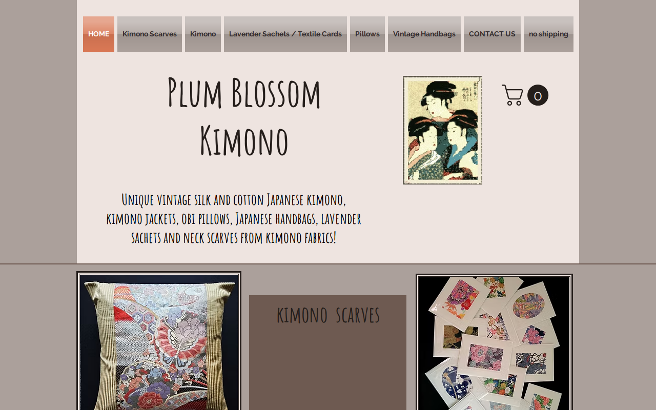 Plum Blossom Kimono website preview