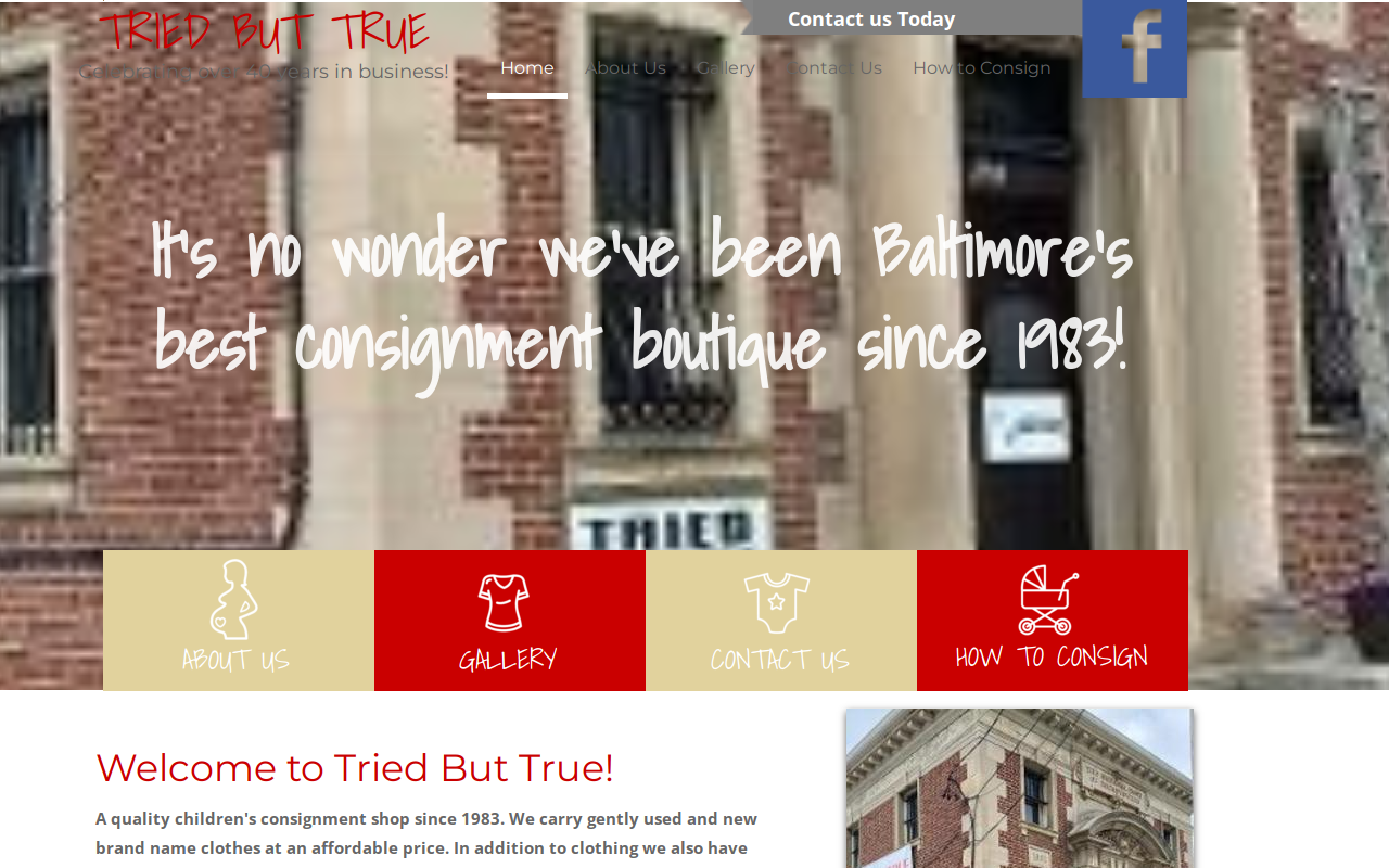 Tried But True website preview