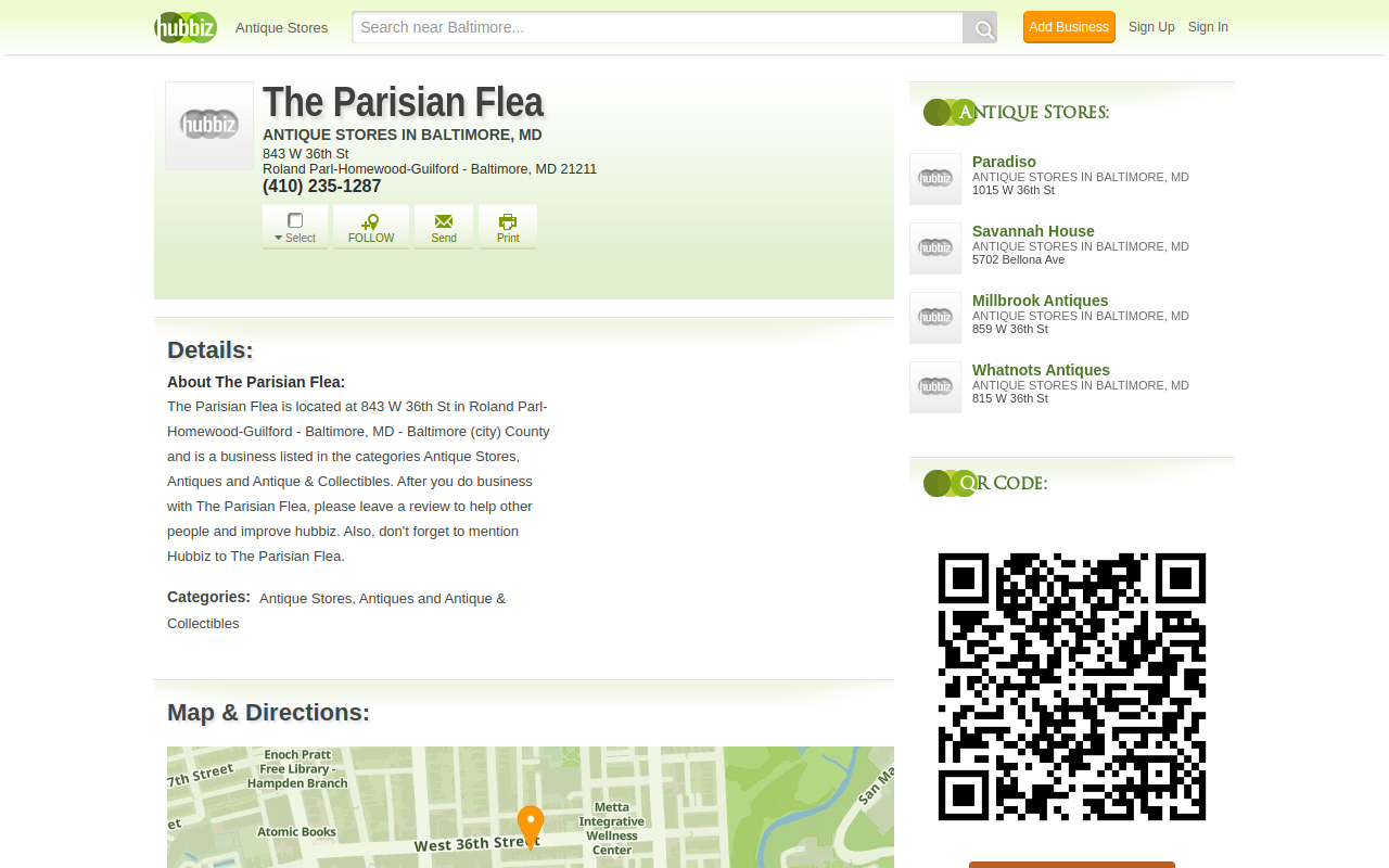 The Parisian Flea website preview