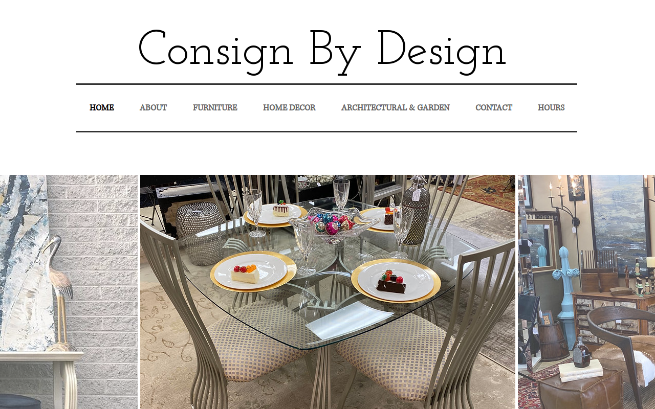 Consign By Design Home website preview
