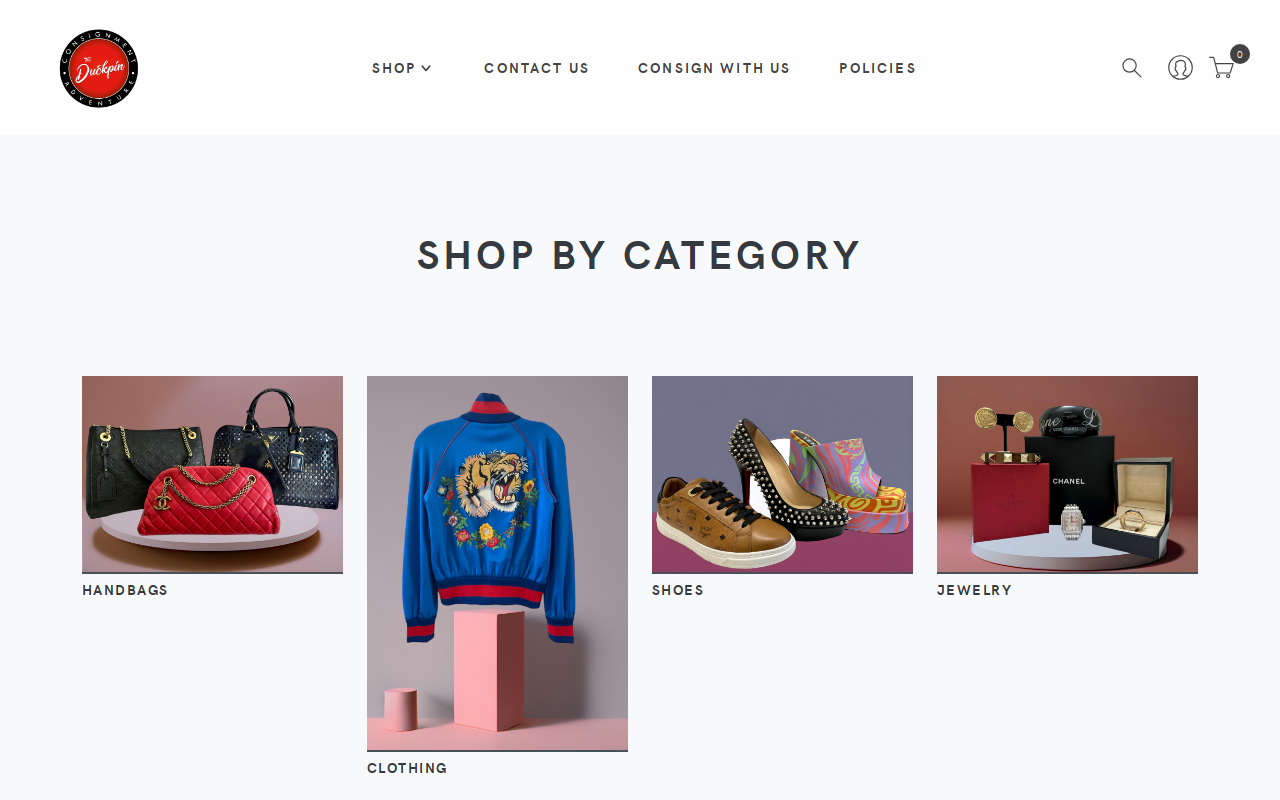 The Duckpin Consignment Adventure website preview