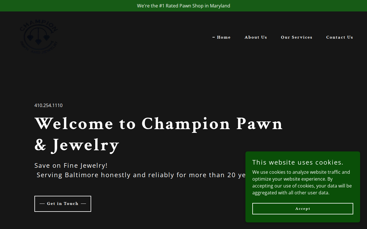 Champion Pawn and Jewelry website preview
