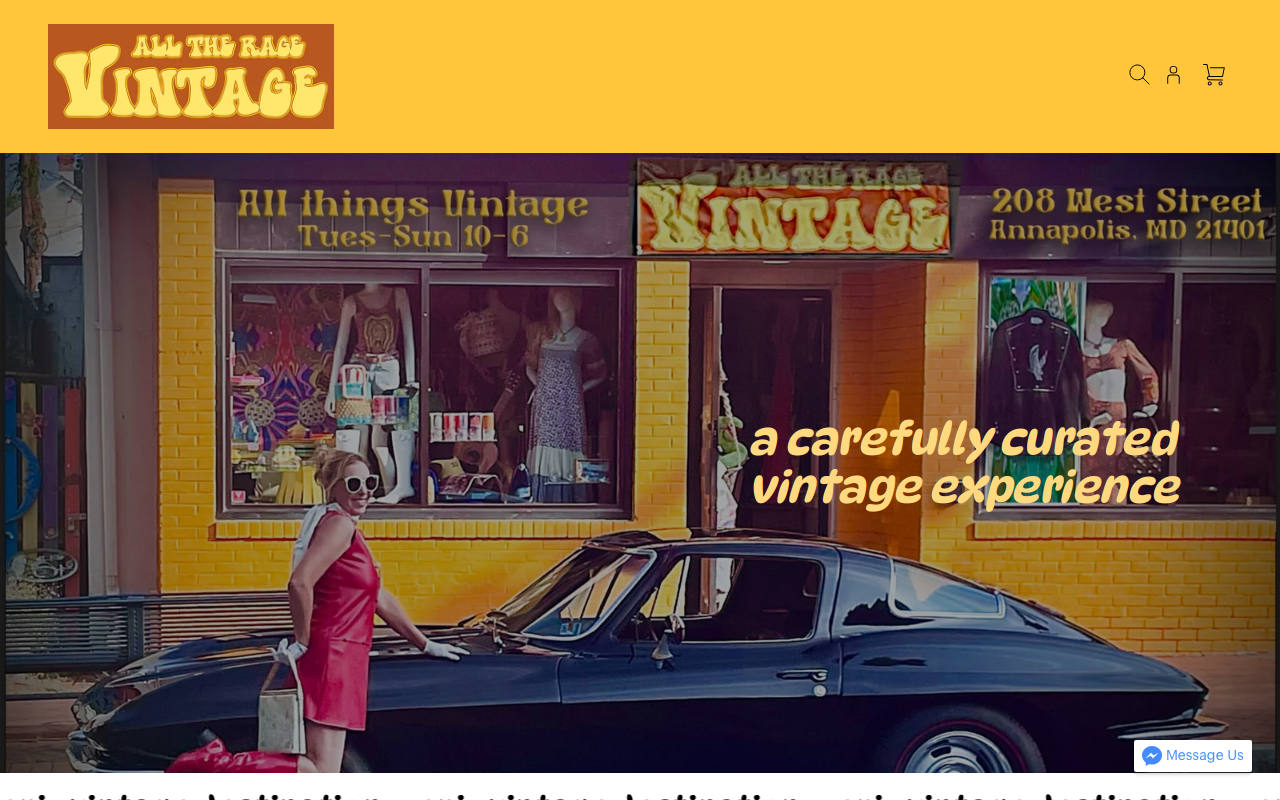 All The Rage Vintage website preview