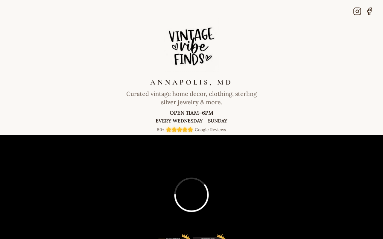 Vintage Vibe Finds website preview
