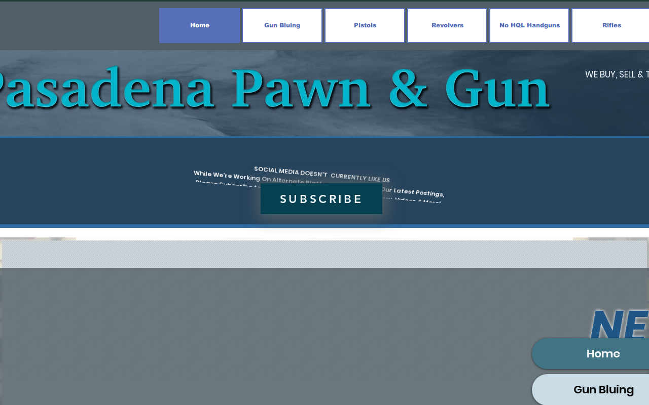 Pasadena Pawn and Gun website preview