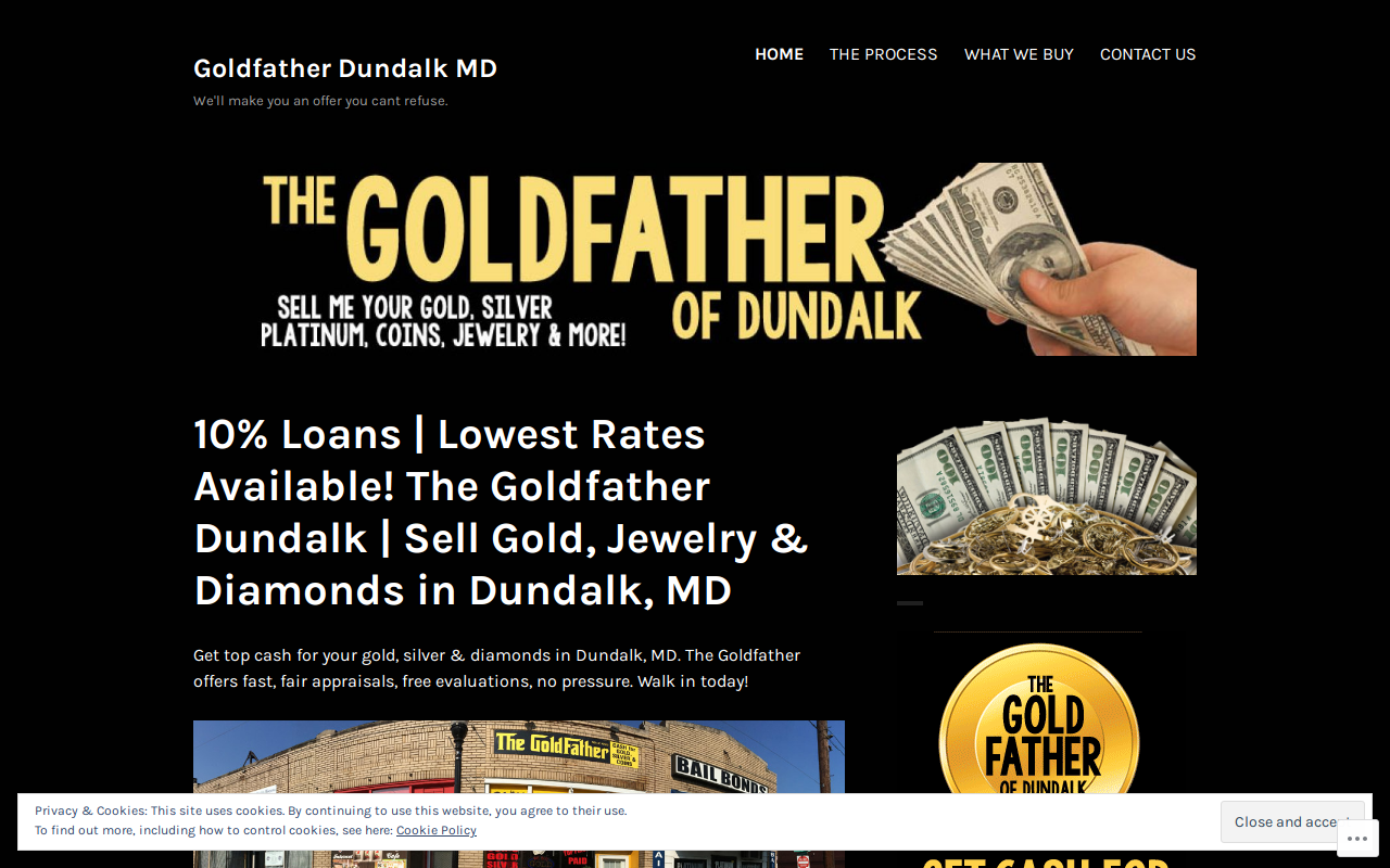 The Goldfather of Dundalk website preview