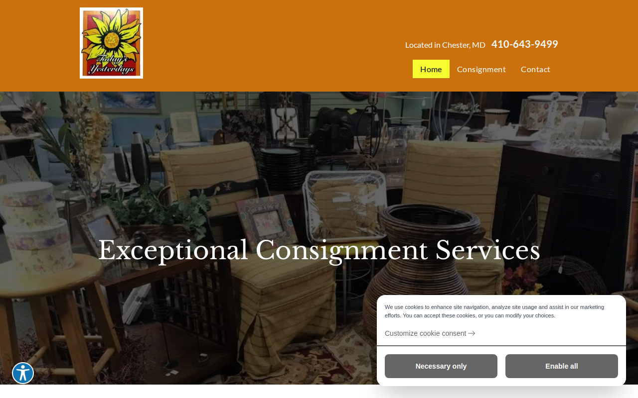 Today's Yesterdays website preview