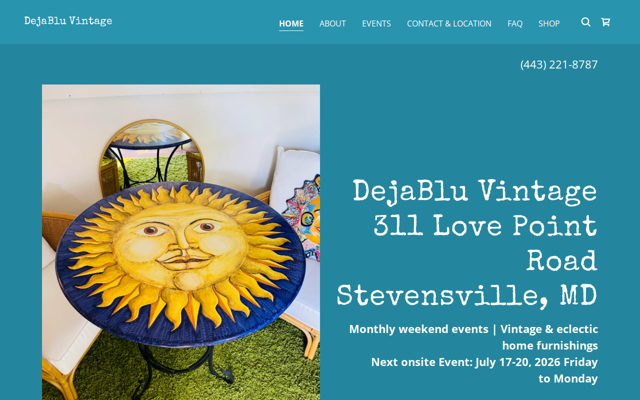 DejaBlu Vintage website preview
