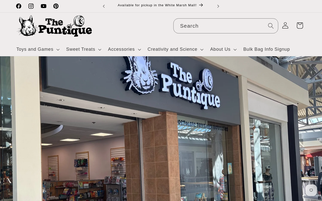 The Puntique website preview