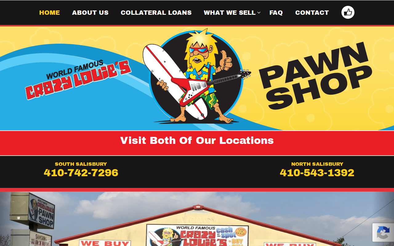 Crazy Louies website preview