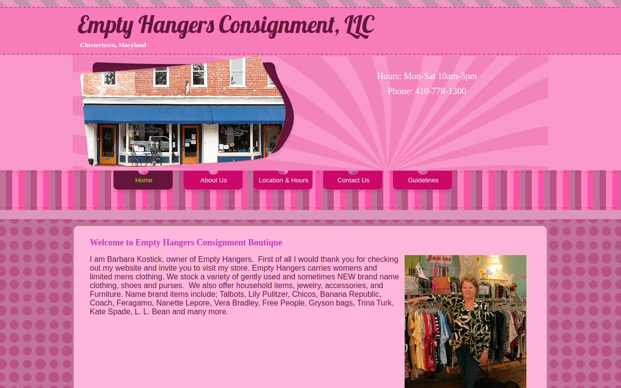 Empty Hangers website preview