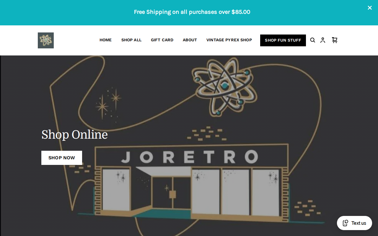 JoRetro website preview