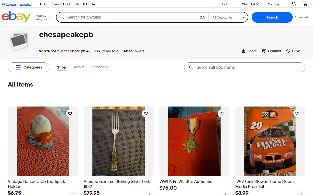 Chesapeake Pawn Brokers Inc website preview