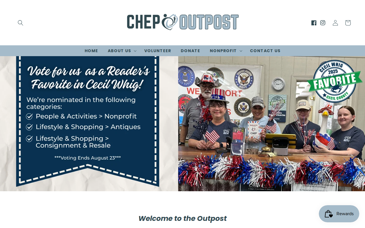 CHEP Outpost website preview