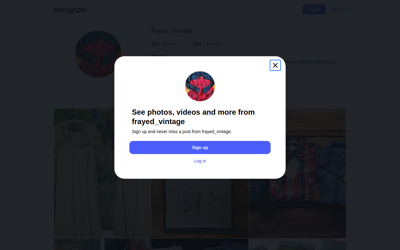 Frayed website preview