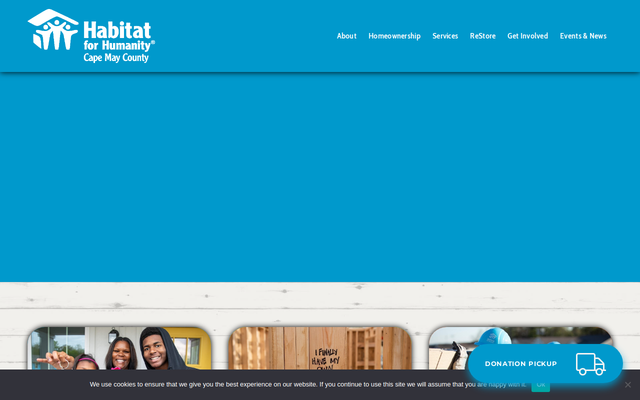 Habitat Restore Cape May County website preview