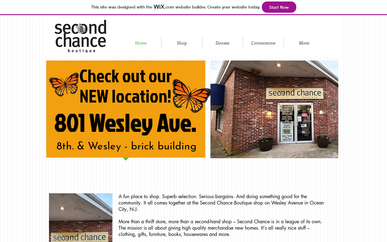 Second Chance Boutique website preview