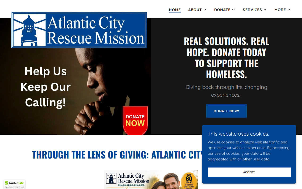 Charity Center Thrift website preview