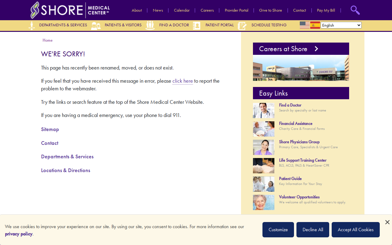 Shore Auxiliary Thrift Shops website preview
