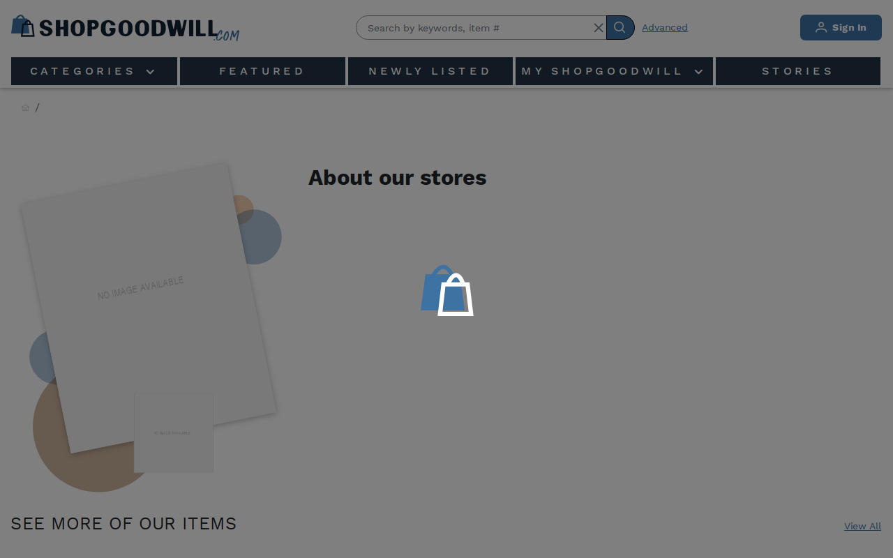 Goodwill Outlet Store website preview