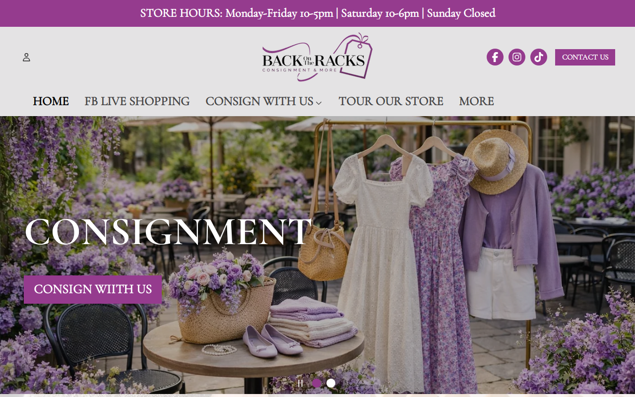 Off The Racks website preview