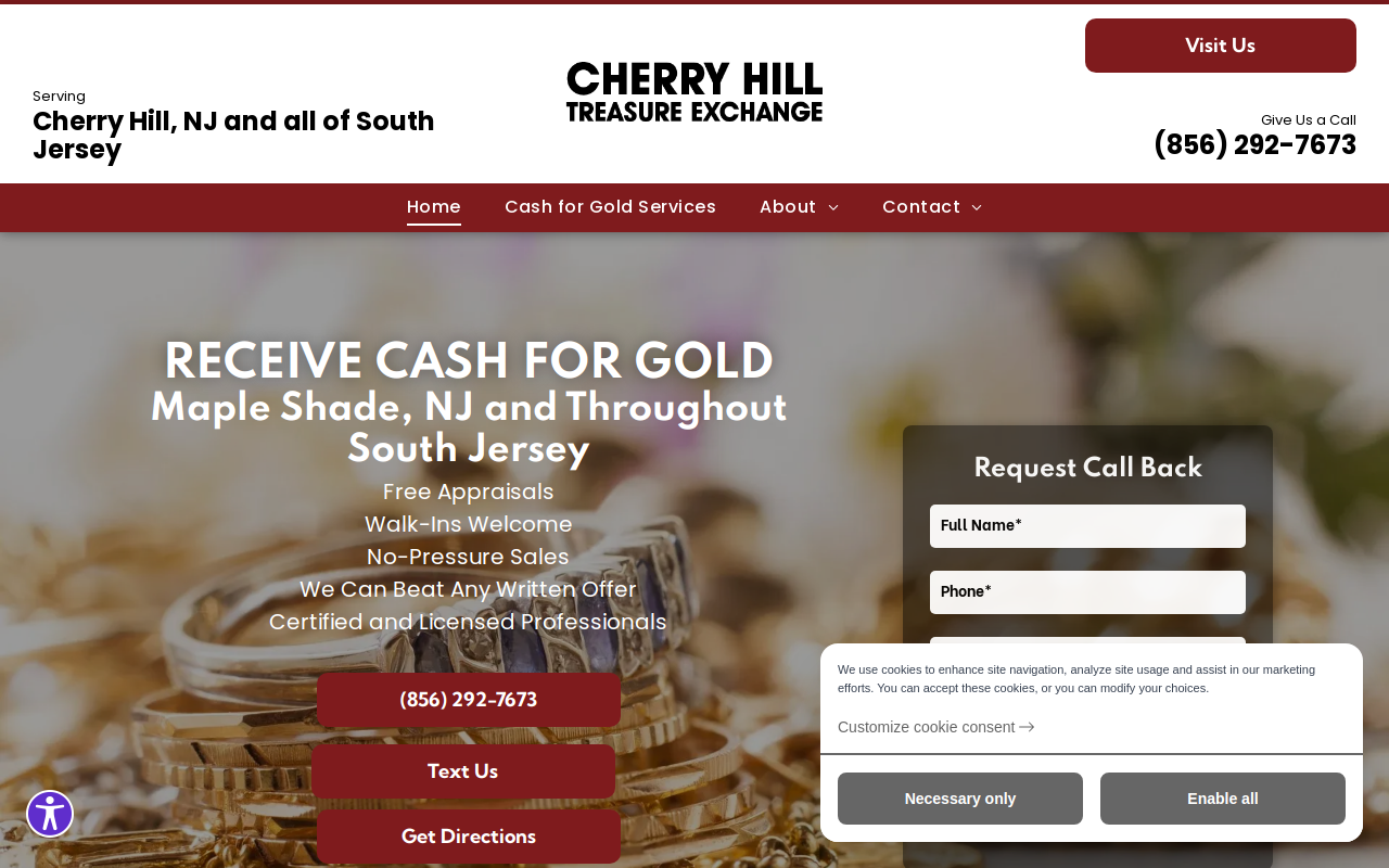 Cherry Hill Treasure Exchange website preview