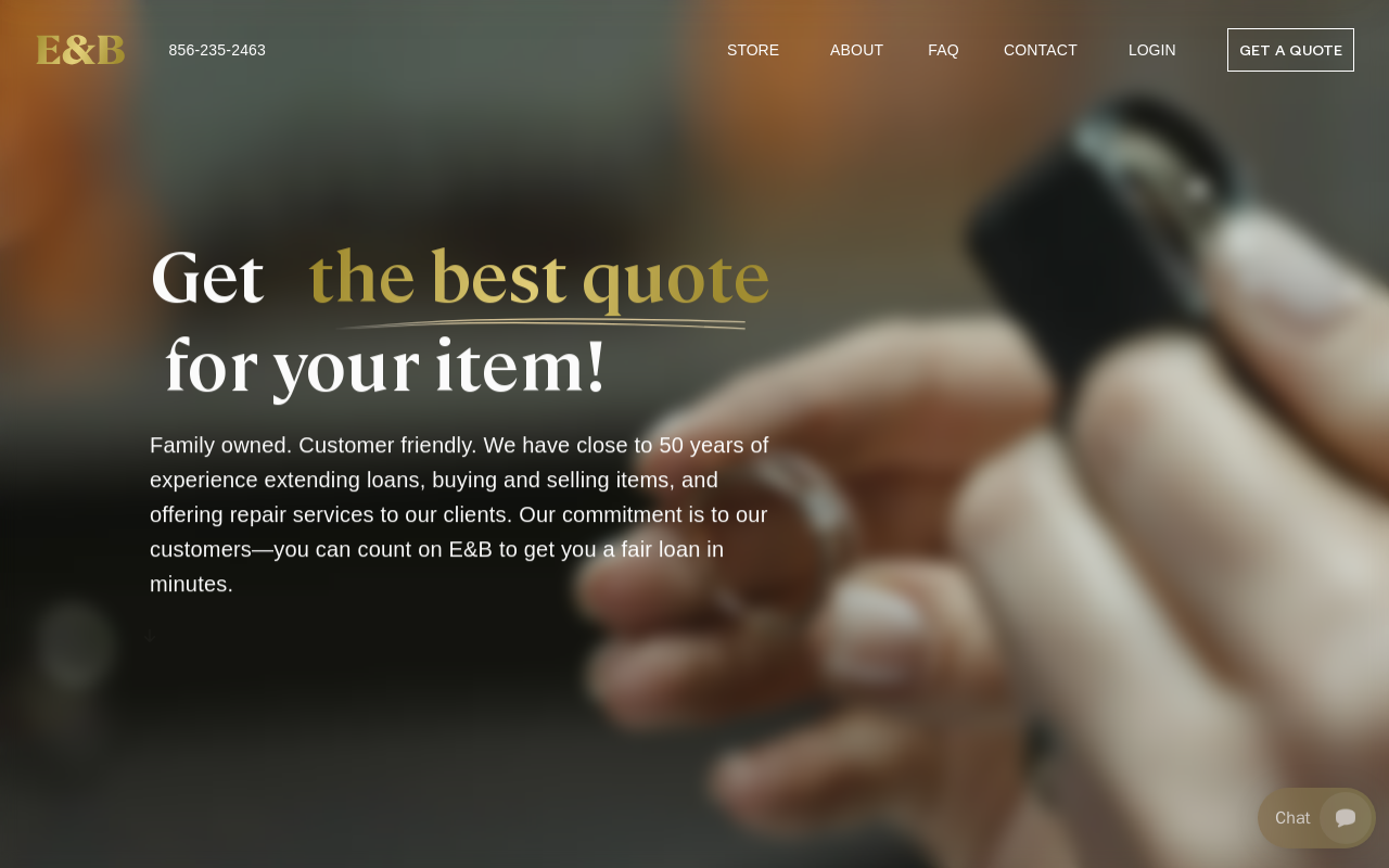 E and B Pawnbroker website preview