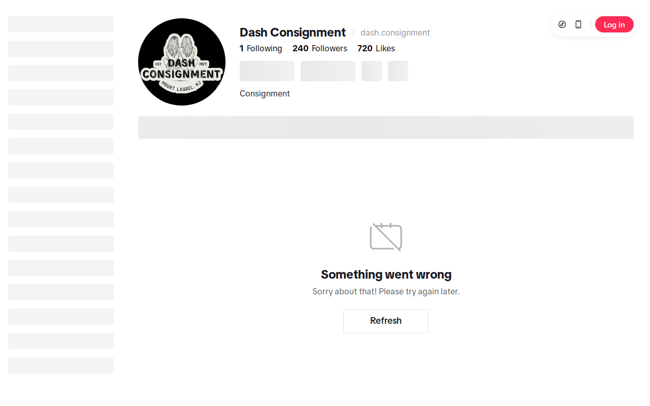 Dash Consignment website preview