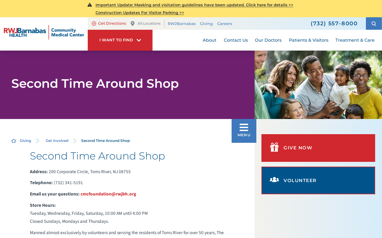 Second Time Around website preview