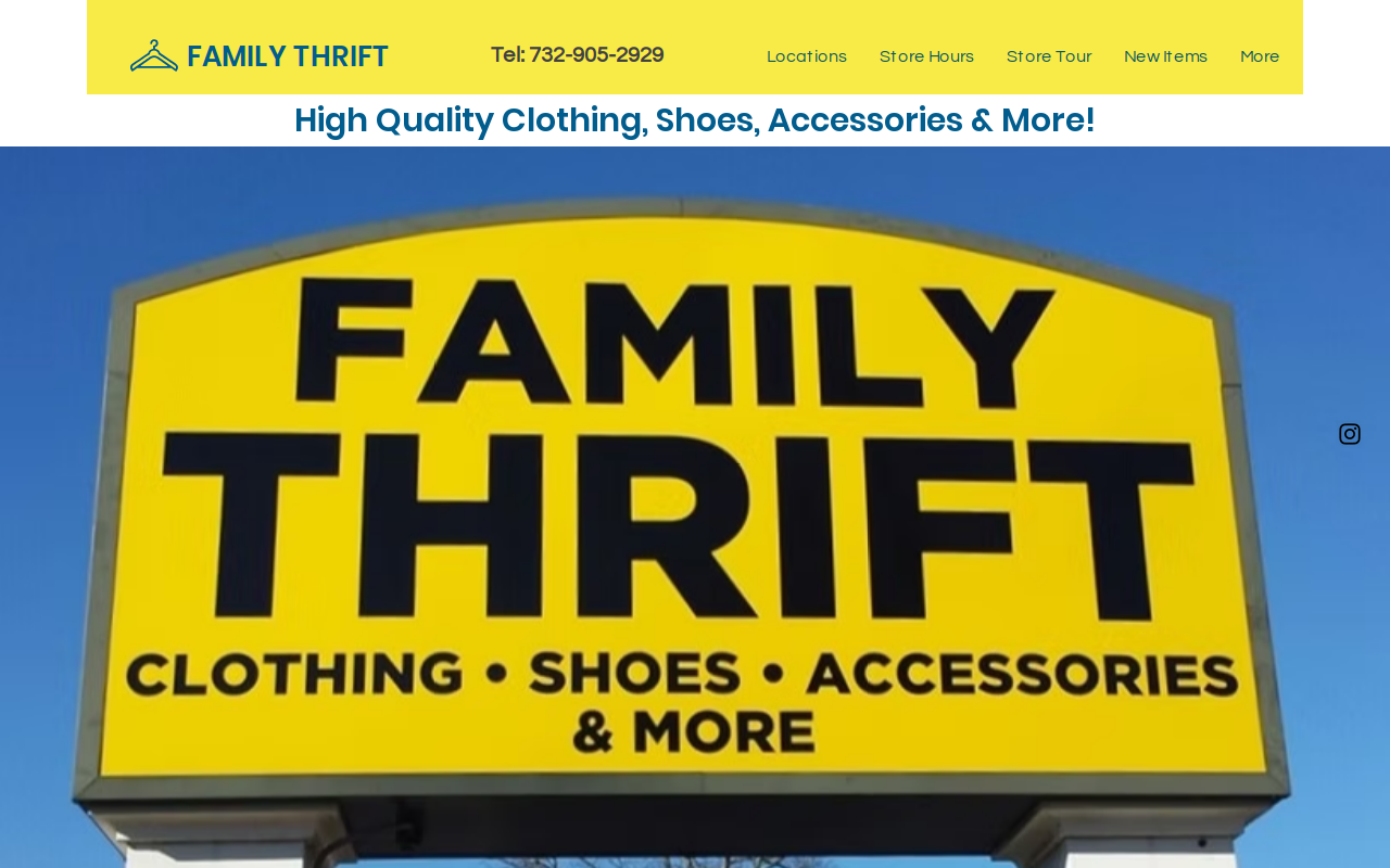 Family Thrift Store website preview