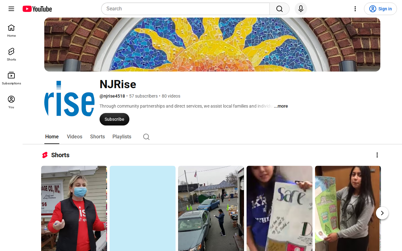 Rise Thrift Store website preview