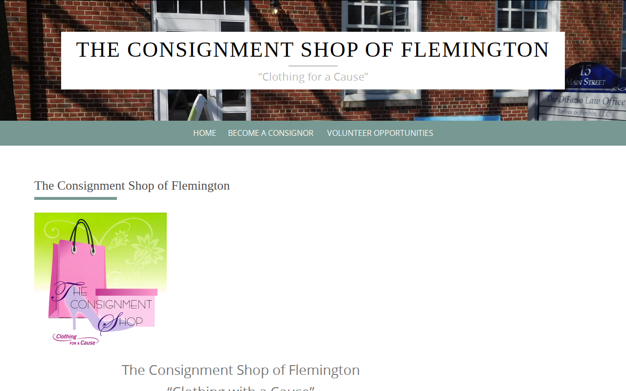Consignment Shop website preview