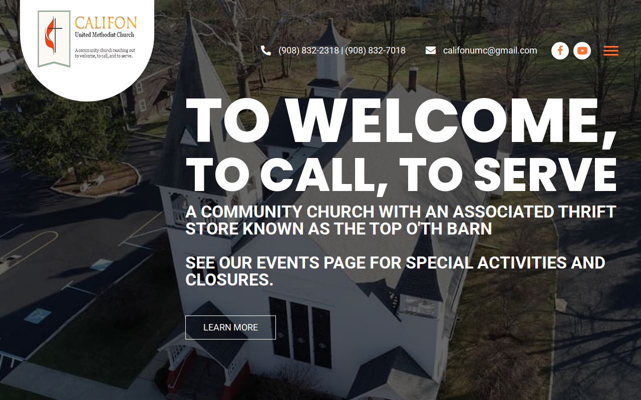 Top O' The Barn Thrift Shop website preview