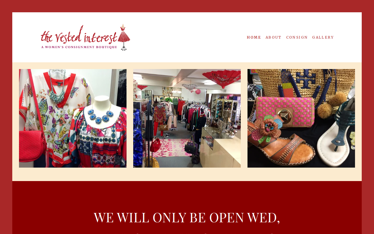 The Vested Interest website preview