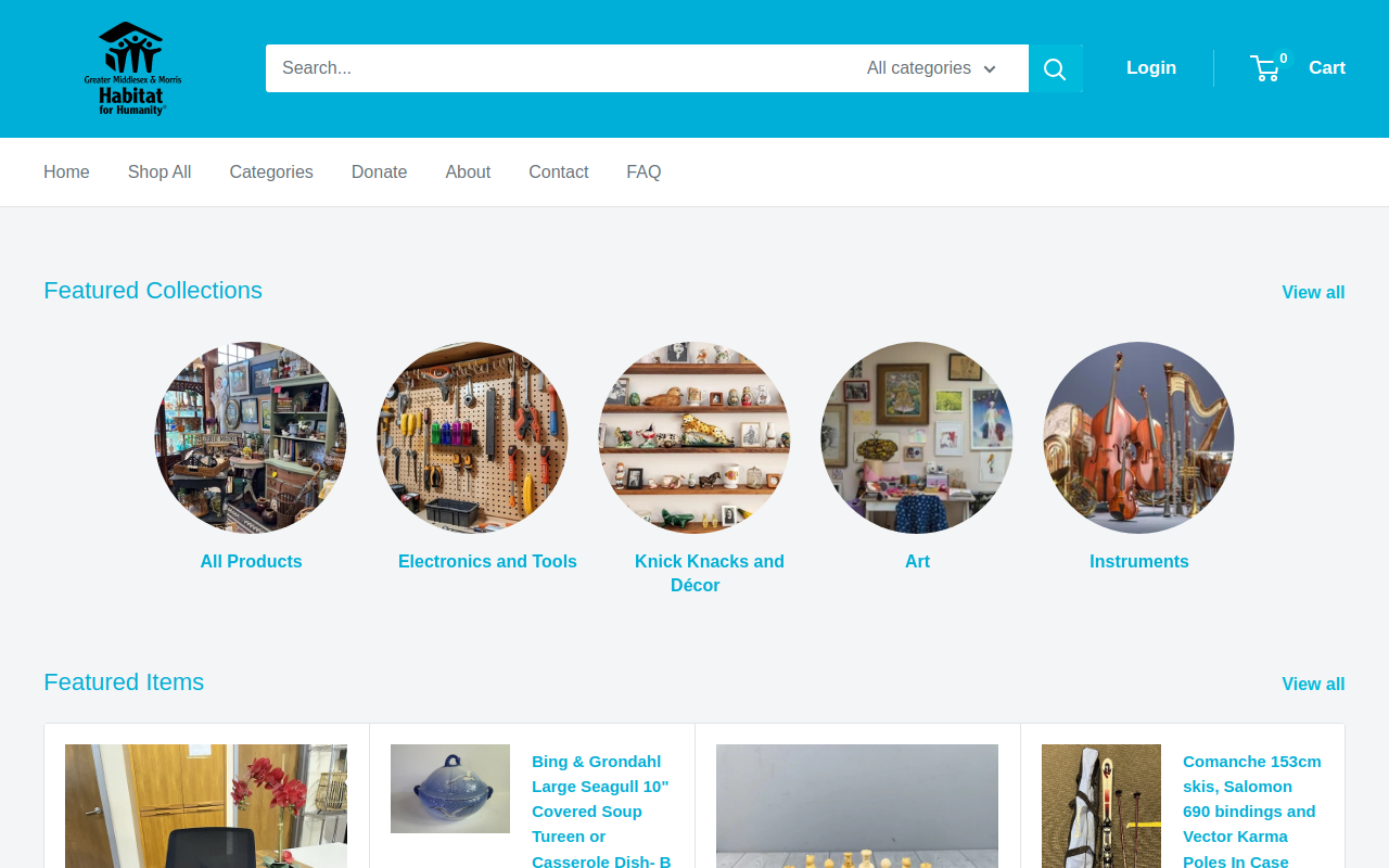 Morris Habitat for Humanity ReStore website preview