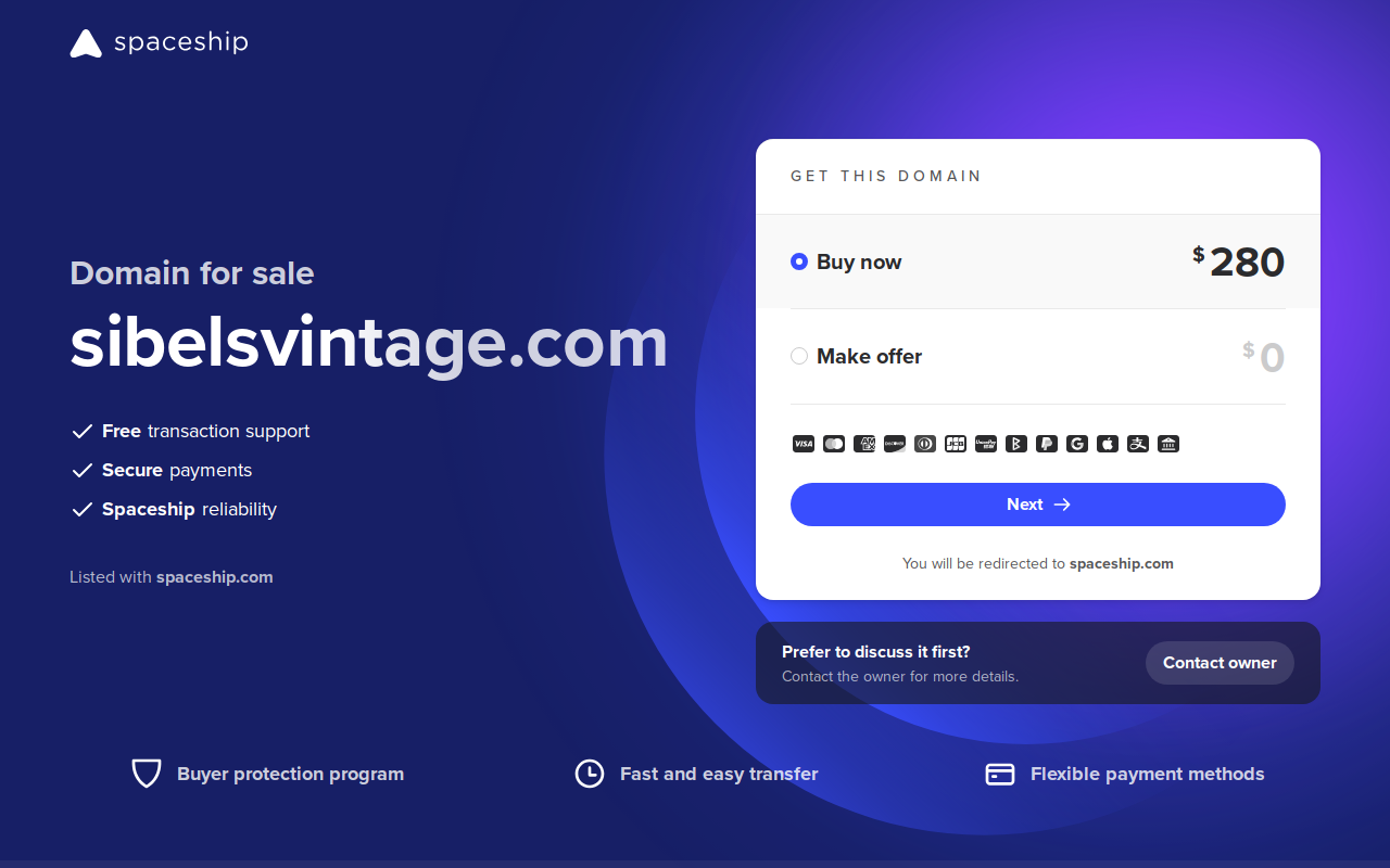 Sibel's Vintage website preview