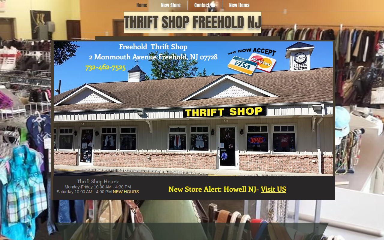 Freehold Thrift Shop website preview
