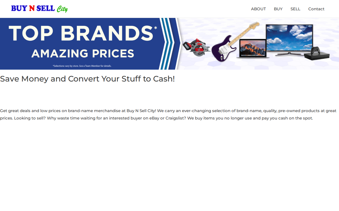 Buy N Sell City website preview