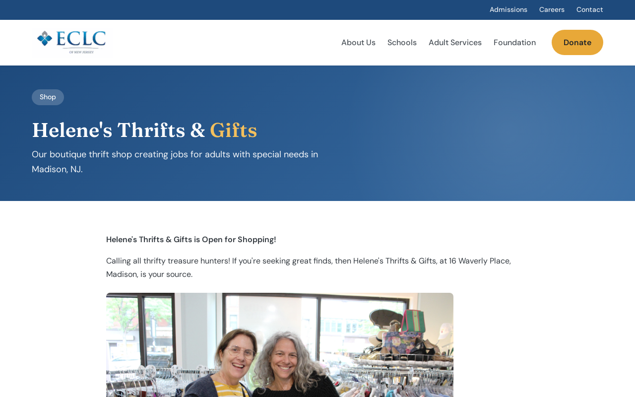 Helene's Thrifts & Gifts website preview