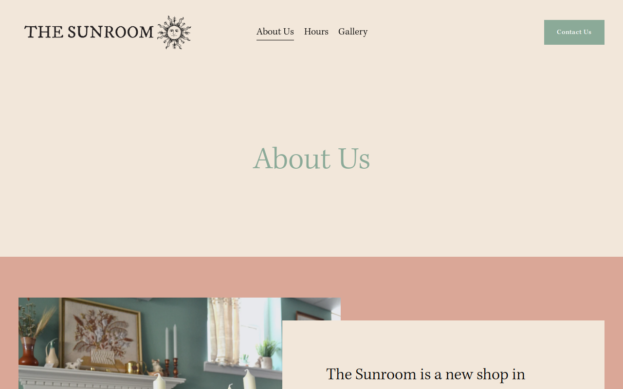 The Sunroom website preview