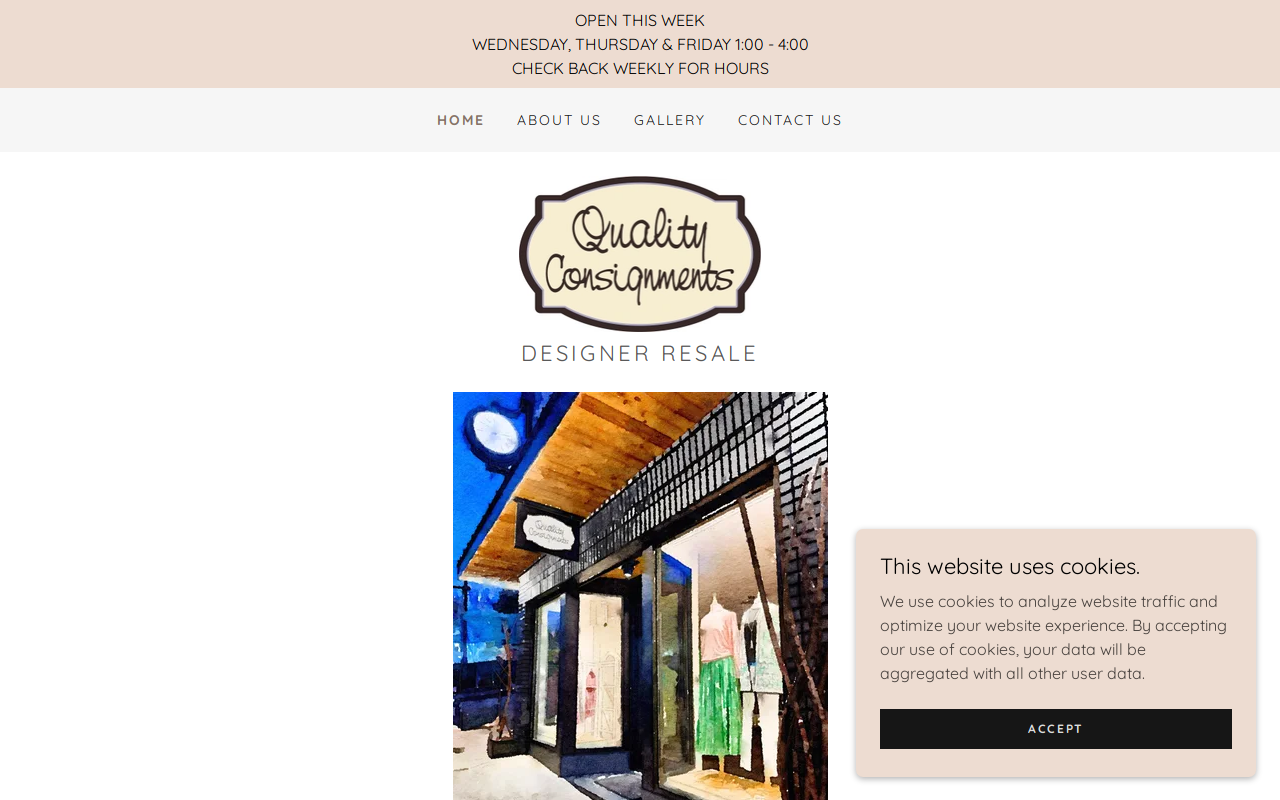 Quality Consignments website preview
