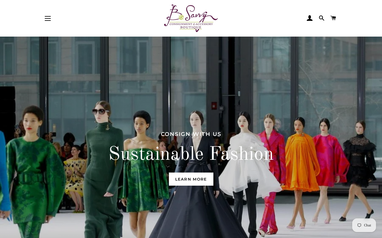 B Savvy Consignment and Accessory Boutique website preview