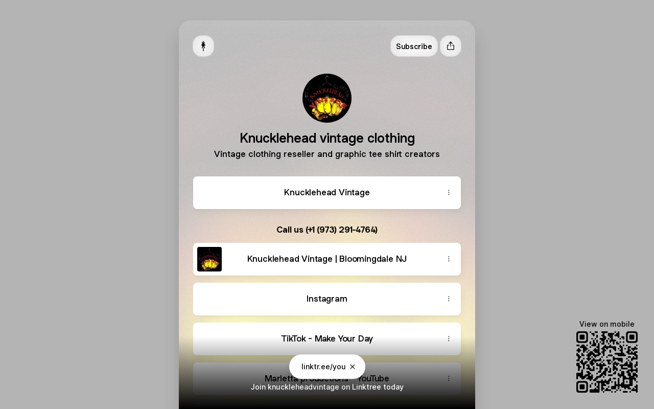 Knucklehead Vintage website preview
