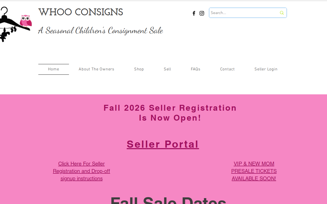 Whoo Consigns website preview