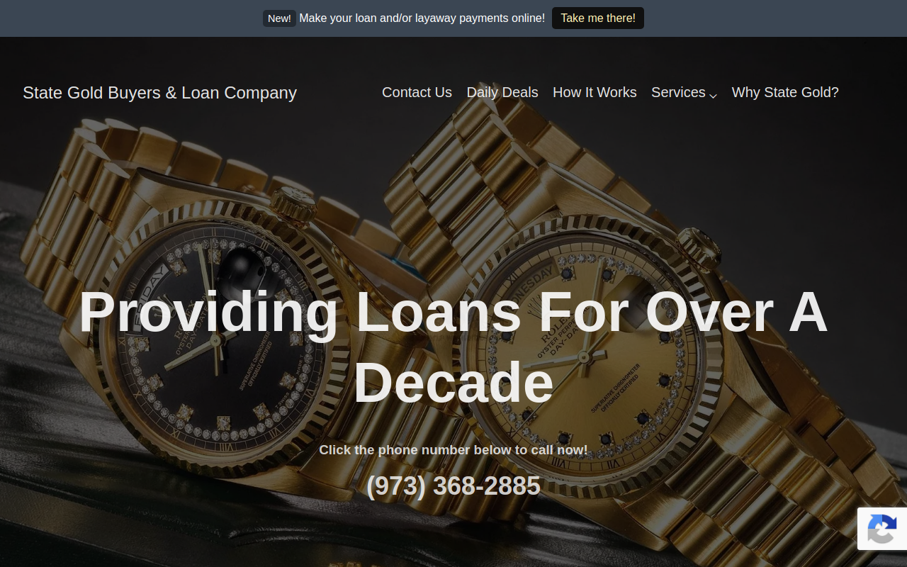 State Gold Buyers and Loan Company website preview