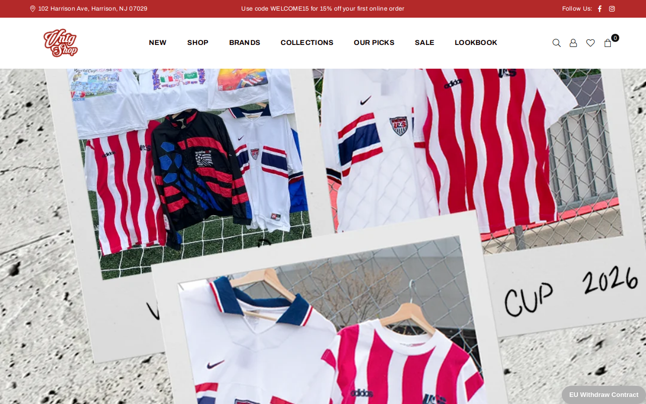 VNTG Shop website preview