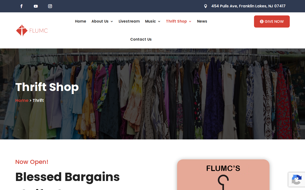 Blessed Bargains Thrift Store website preview